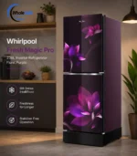 Whirlpool Fresh Magic Pro 236L Inverter Refrigerator Floret Purple front view