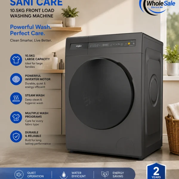 Sani-Care-10.5kg-Front-Load-Washing-Machine-Front-view