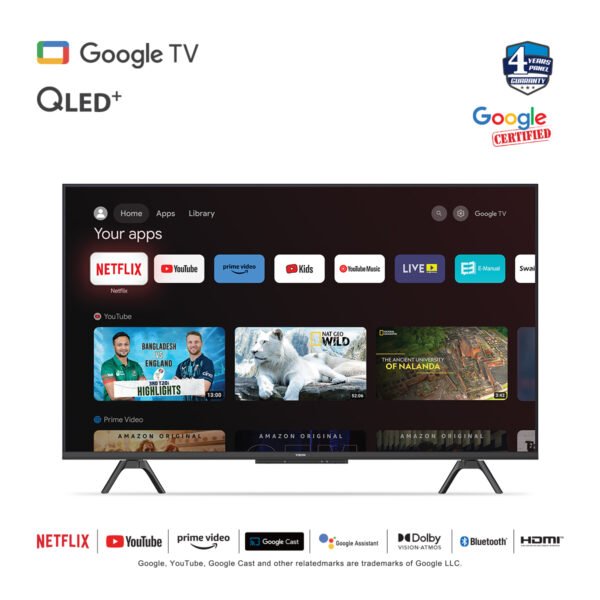 VISION 43" LED TV Google Android 4K RN1 Galaxy Pro
