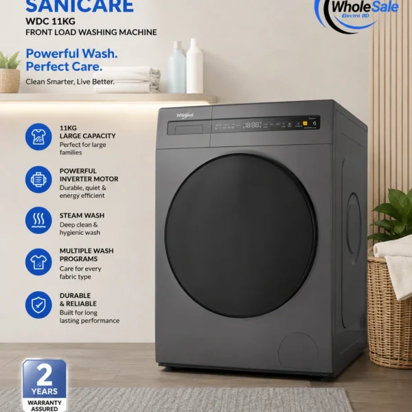 Whirlpool Sanicare WDC v11704RG-D (11 Kg) Front Load Washing Machine