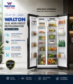 Walton 563L Non-Frost Refrigerator open