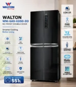 Walton WNI-6A9-GDSD-DD no-frost double door refrigerator front view