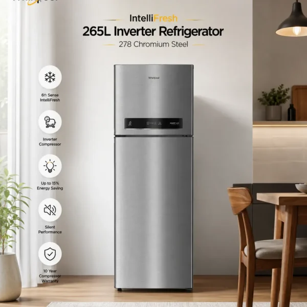 Whirlpool Intellifresh 265L Inverter Refrigerator