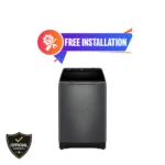 Haier HWM200-BD2178S8 20 kg top load automatic washing machine front view.