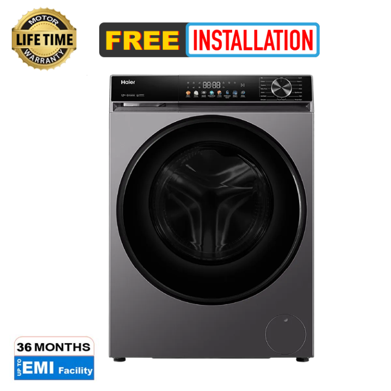 Haier HW120-BP12357S8 12Kg Front Load Washing Machine front view
