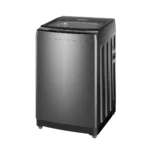 Front view of Haier HWM120-316S6 washing machine with tempered glass lid